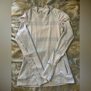 Lululemon Athletica Gray Striped Sweatshirt